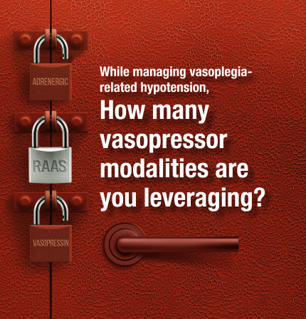 While managing vasoplegia-related hypotension, how many vasopressor modalities are you leveraging?