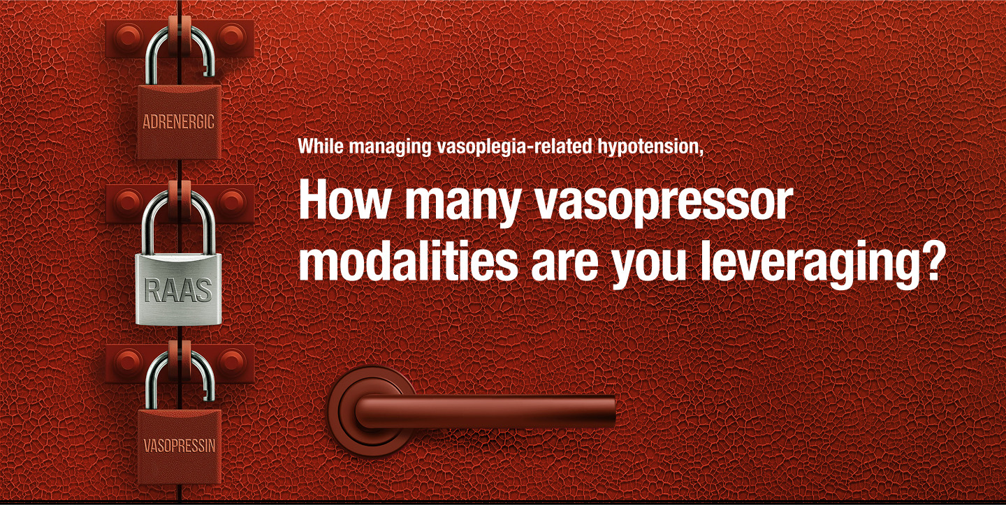 While managing vasoplegia-related hypotension, how many vasopressor modalities are you leveraging?